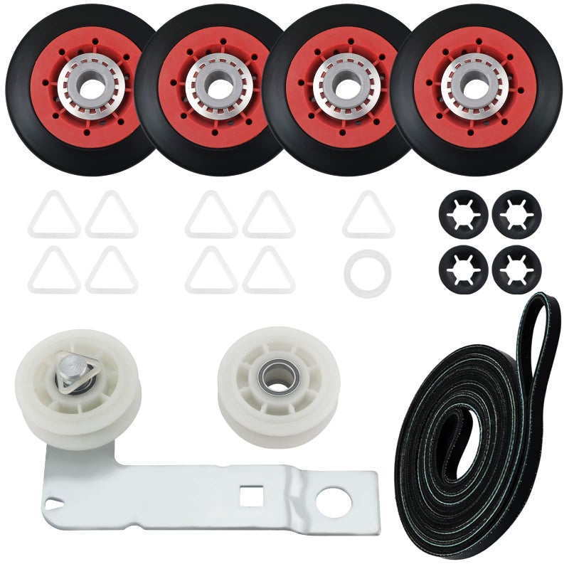 Funmit 4392067 Dryer Repair Kit and W10837240 Dryer Idler Pulley Fit for Whirlpool Maytag Admiral Kenmore Dryer - Bravos Dryer parts and Duet Dryer Parts Compared to # 4392067VP 80047 587637 by Funmit - Image 1